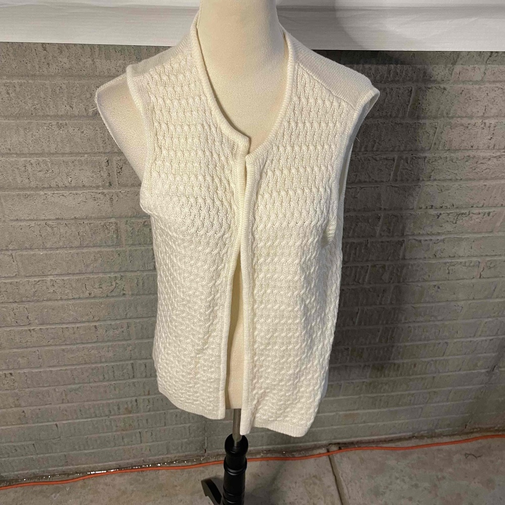BFA Classics Vintage Quilted Sleeveless Sweater Vest‎ Size Large